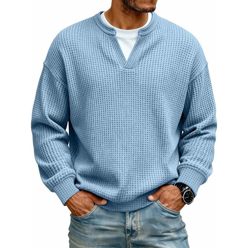 Arwel - Textured Waffle-Knit Jumper