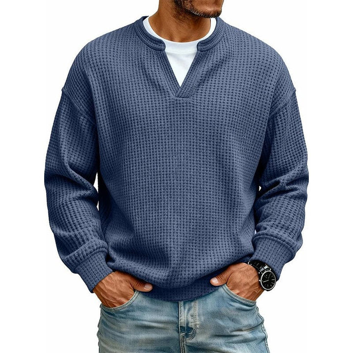 Arwel - Textured Waffle-Knit Jumper