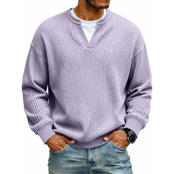 Arwel - Textured Waffle-Knit Jumper
