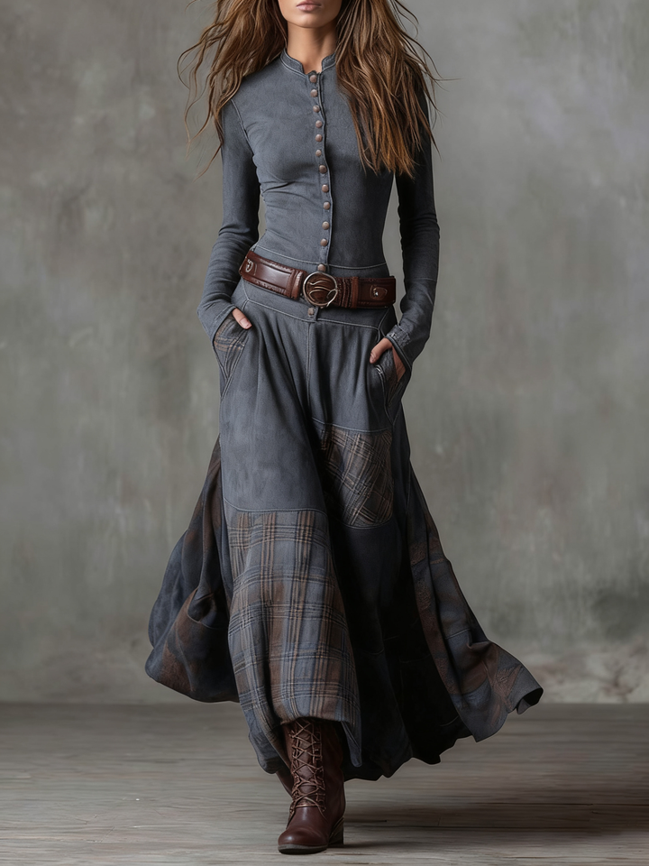Feline - Soft-Touch Patchwork Dress