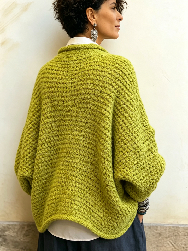 Orelle - Textured V-Neck Sweater